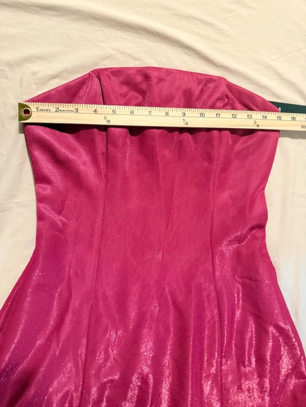 Lulu's Stunning Reputation Shiny Magenta Mini Dress With Pockets - Picture 12 of 12